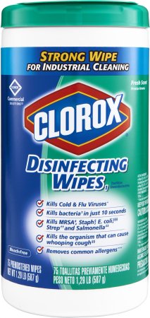 Wipes Surface Disinfectant Fresh Scent Clorox (75/TB 6TBS/CS) by Clorox Sales Company  ID 15949
